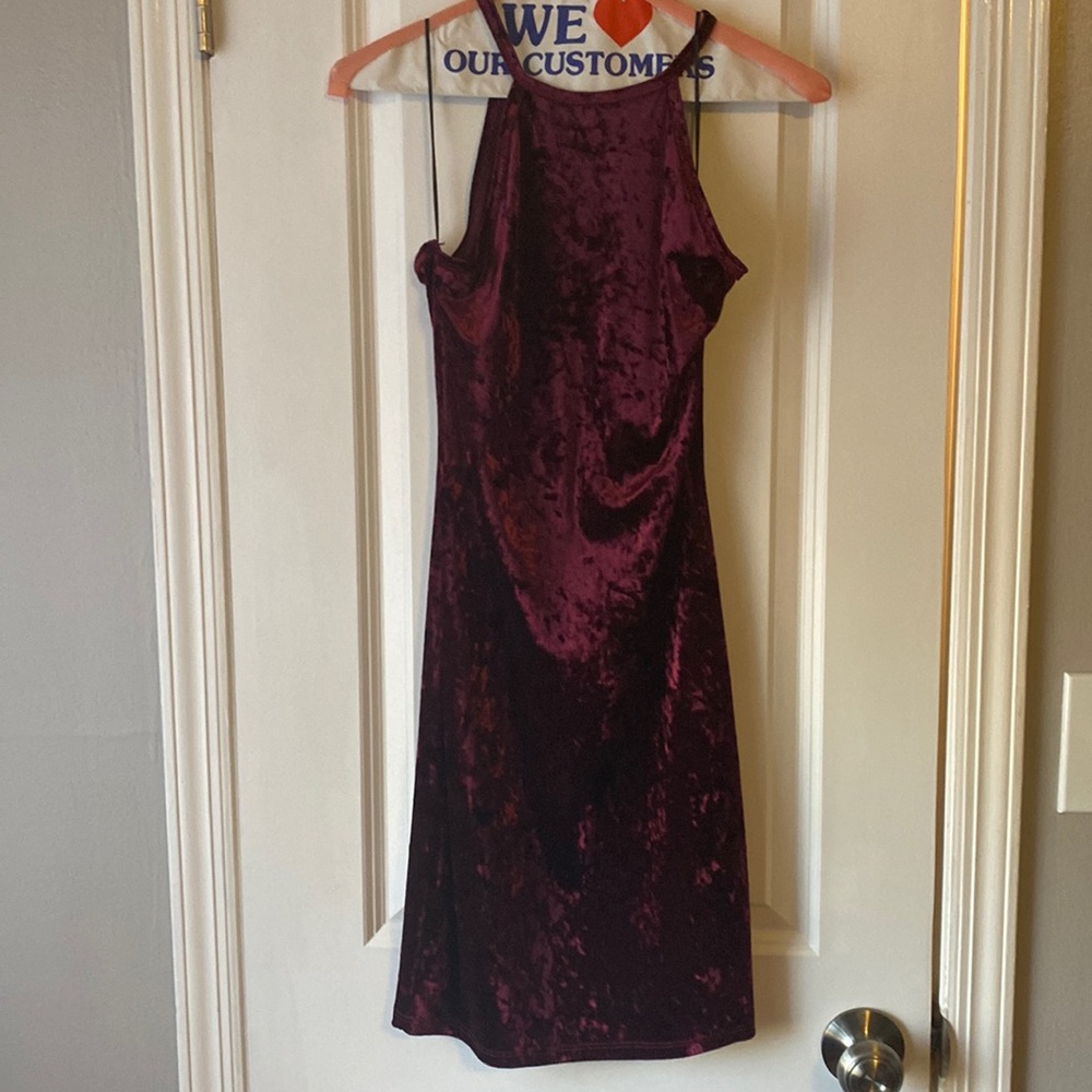 Plum Crushed Colored Mini Dress. Wore Only once!